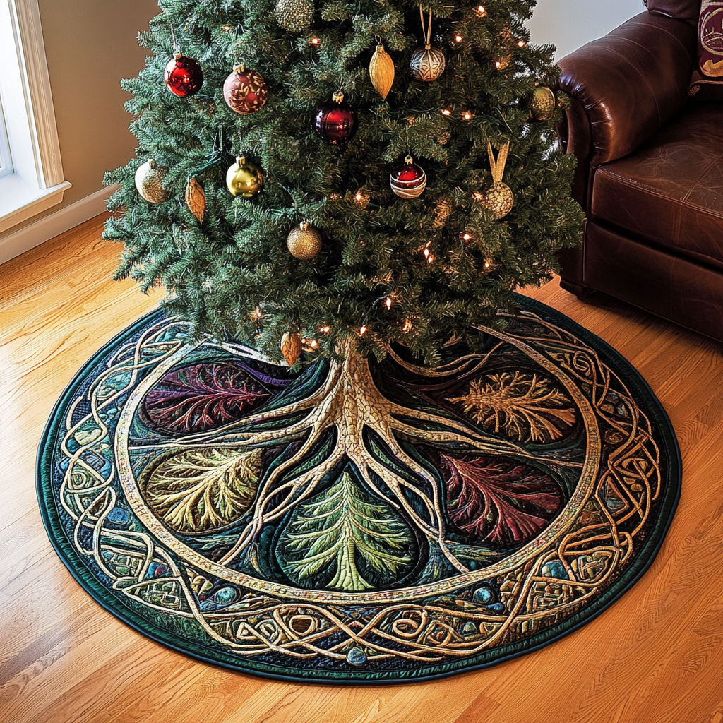 Tree Of Life TAI101224658 Quilted Tree Skirt