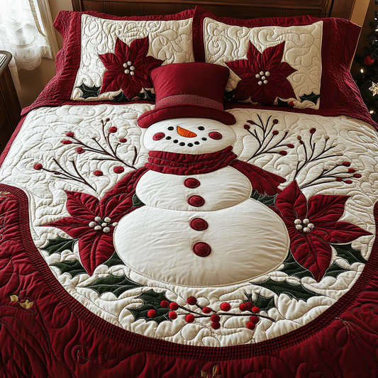 Christmas Snowman TAI141124041 Quilt Bedding Set