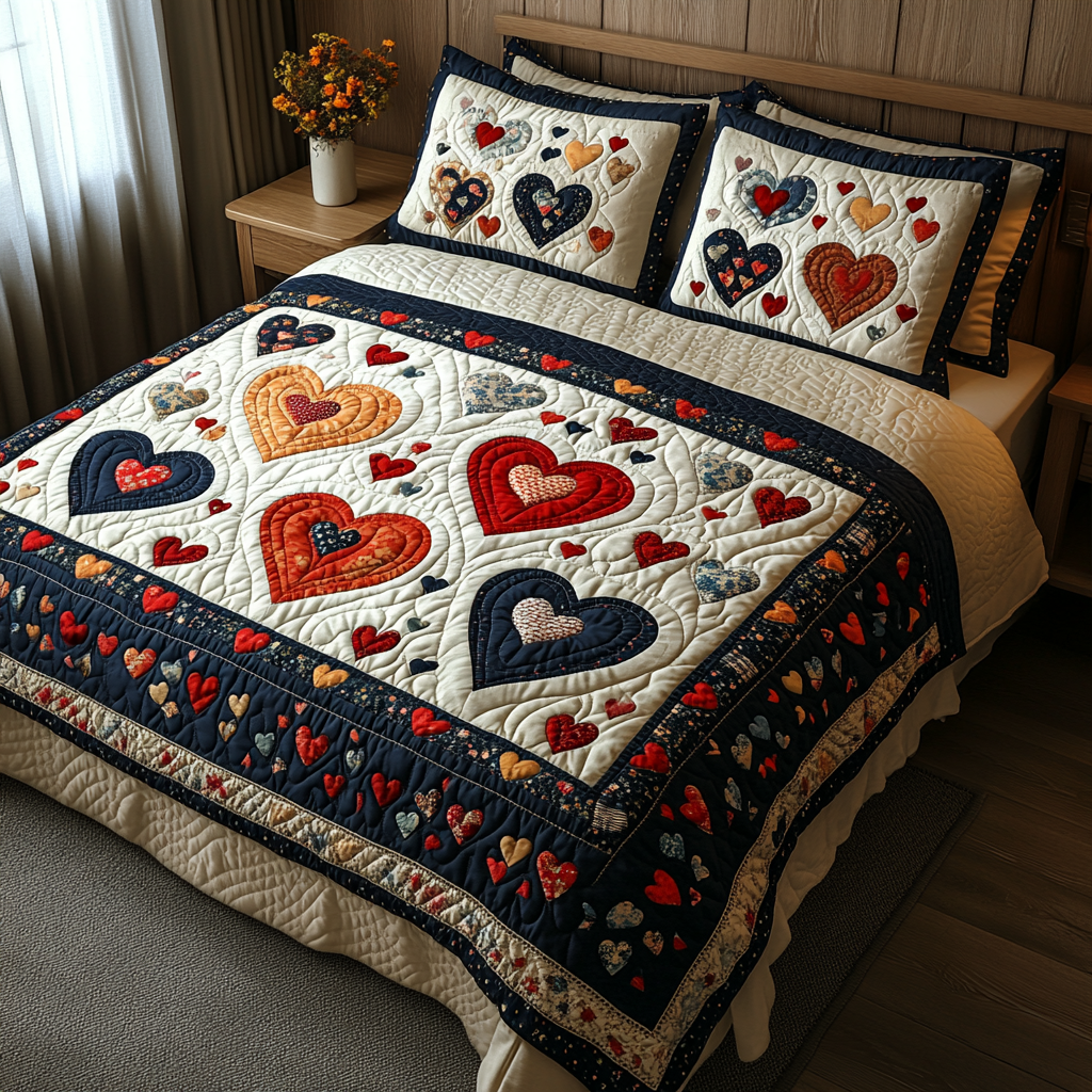 Heart DAI280824099 Quilt Bedding Set