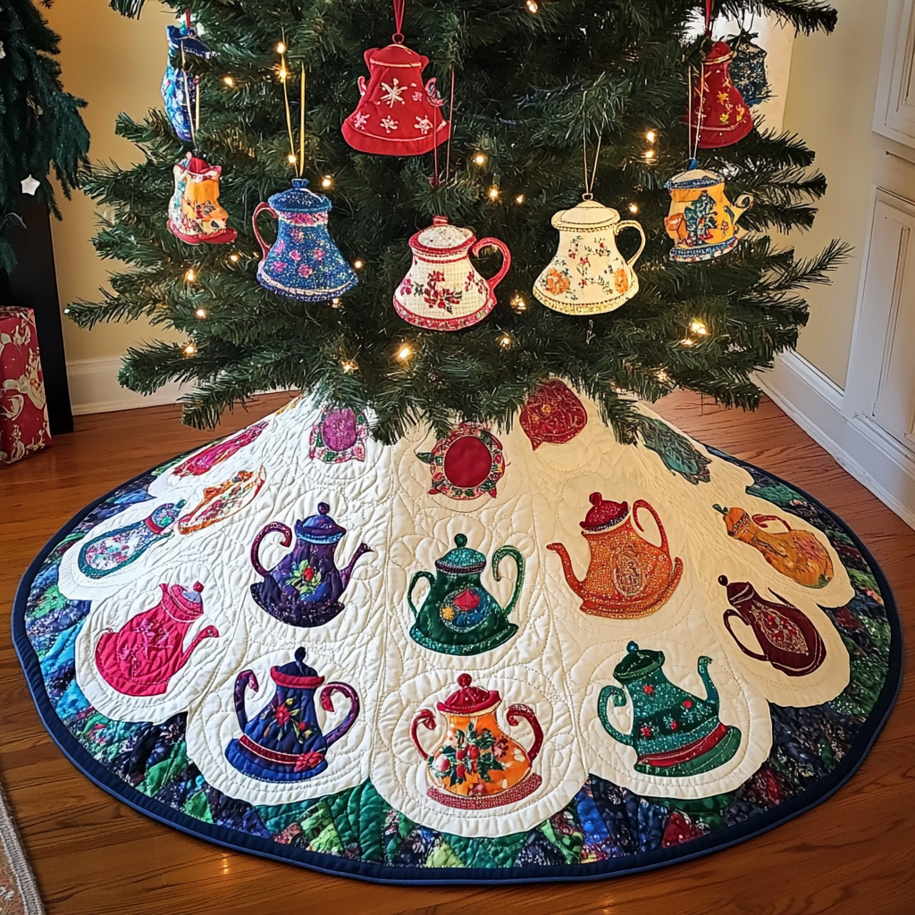 Teapot TAI041024093 Quilted Tree Skirt