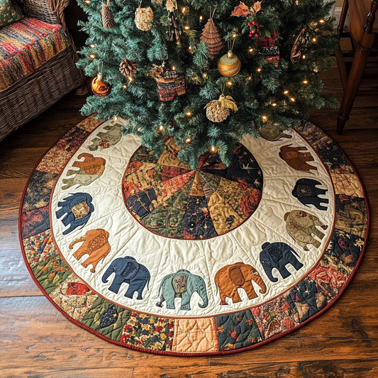 Elephant TAI141124334 Quilted Tree Skirt