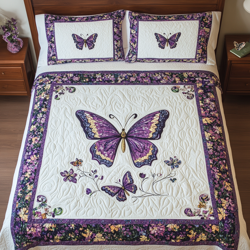 Butterfly TAI080824087 Quilt Bedding Set