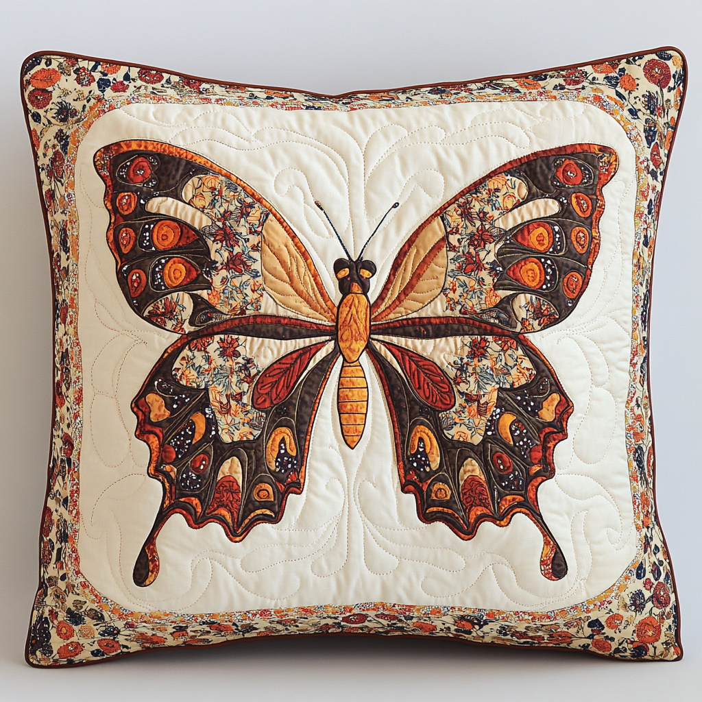 Butterfly TAI130824156 Quilted Pillow Case