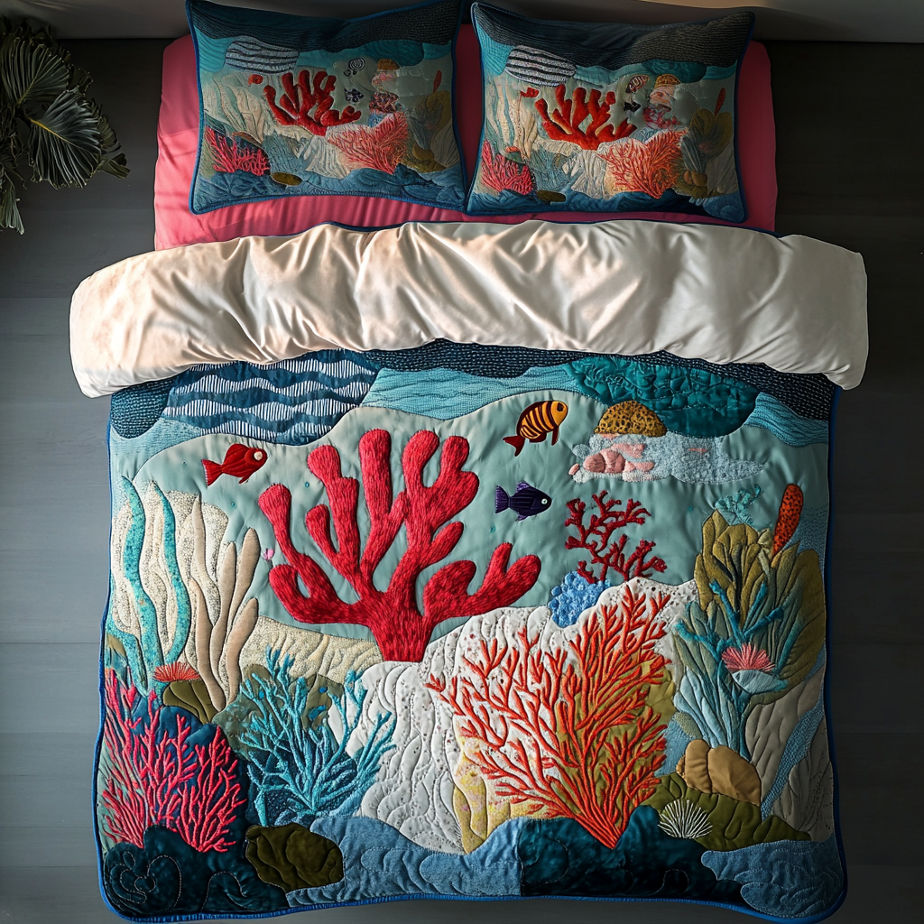 Coral Reef DAI150125263 Quilt Bedding Set