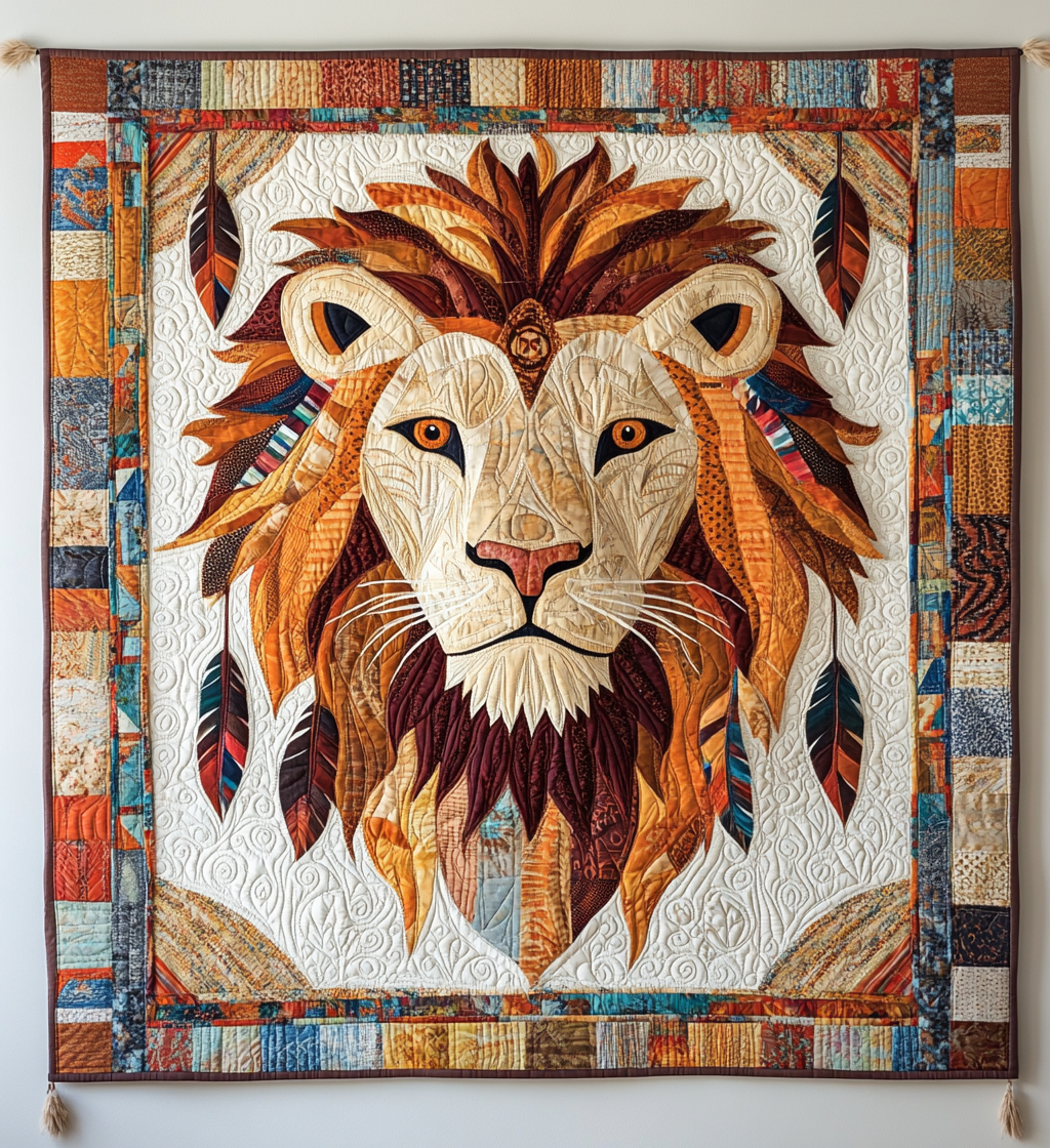 Native American Lion DAI171224099 Quilt Blanket