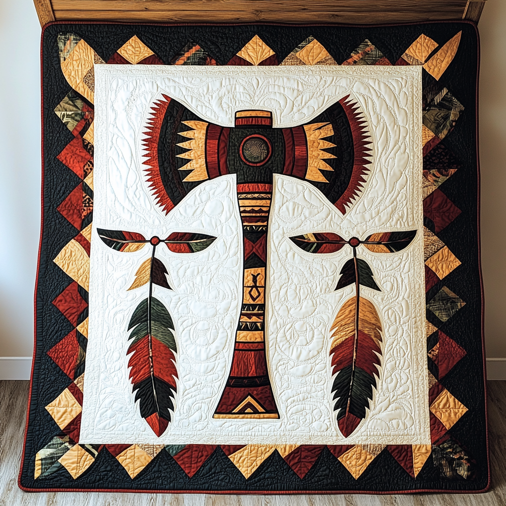 Native American Axe DAI171224023 Quilt Blanket