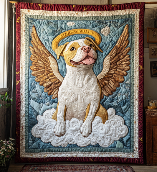 Pitbull Angel DAI090125180 Quilt Blanket