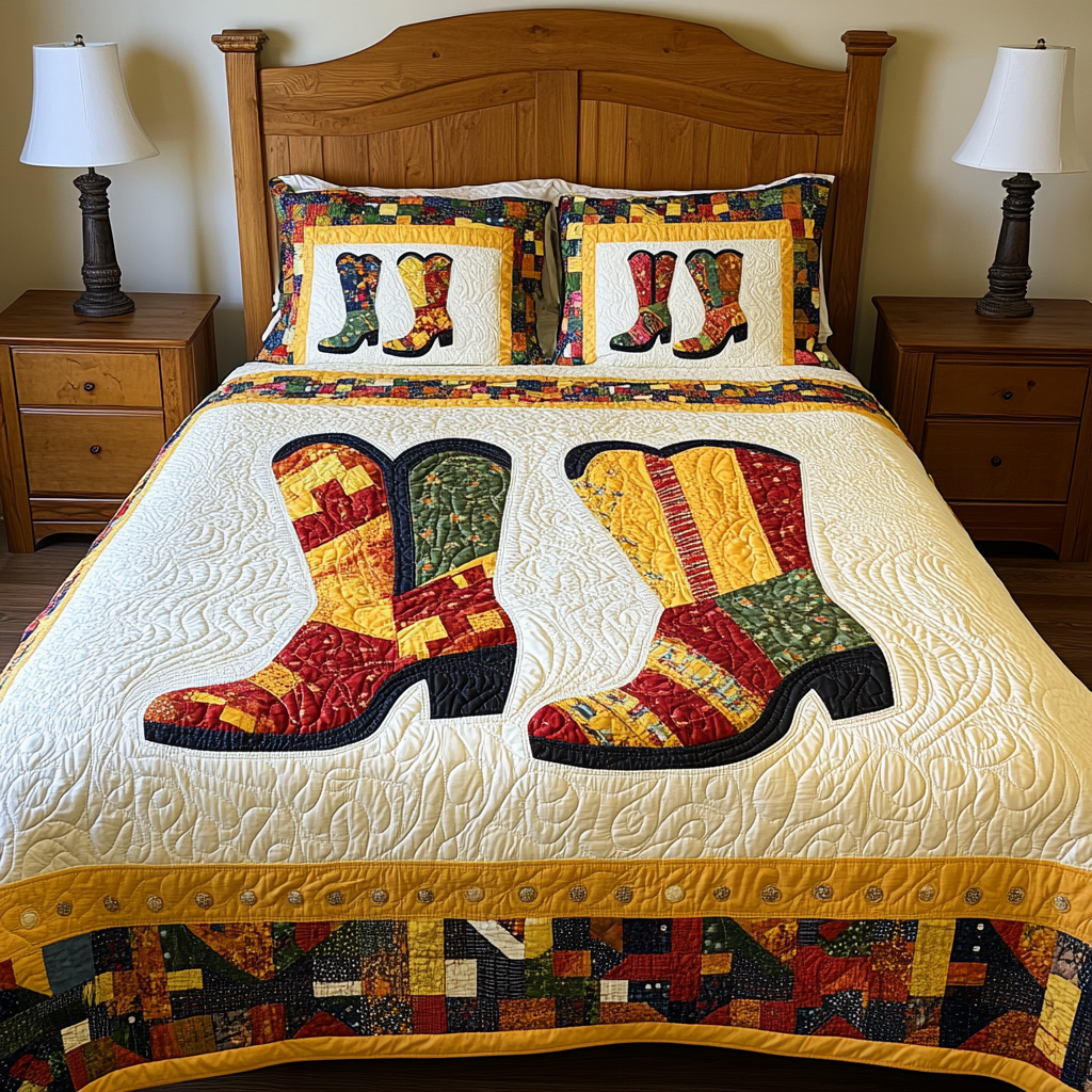 Cowboy Boots DAI040924057 Quilt Bedding Set