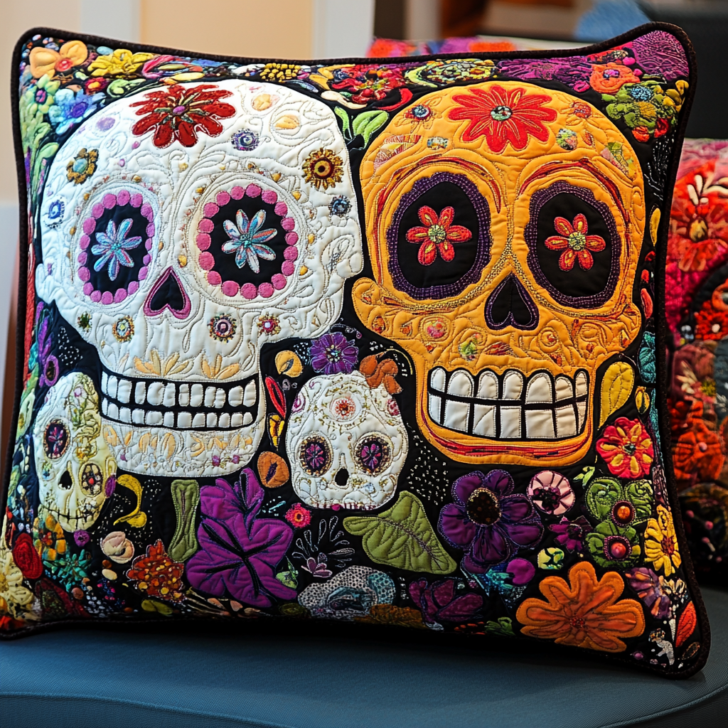 Sugar Skull TAI181024466 Quilted Pillow Case