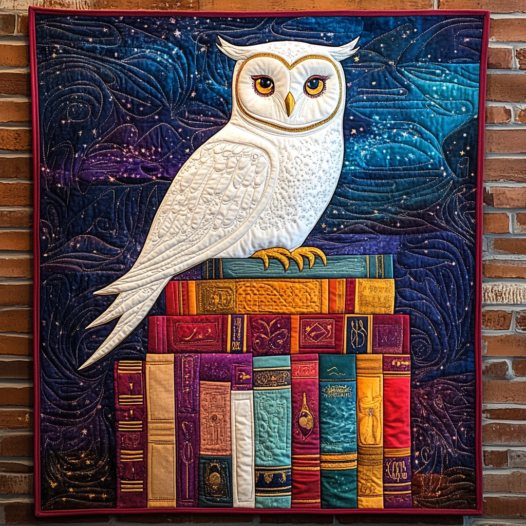 Bookish Owl DAI090125158 Quilt Blanket