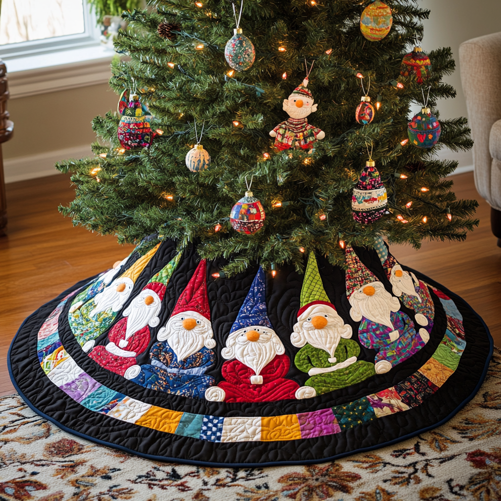 Christmas Gnome TAI021024141 Quilted Tree Skirt