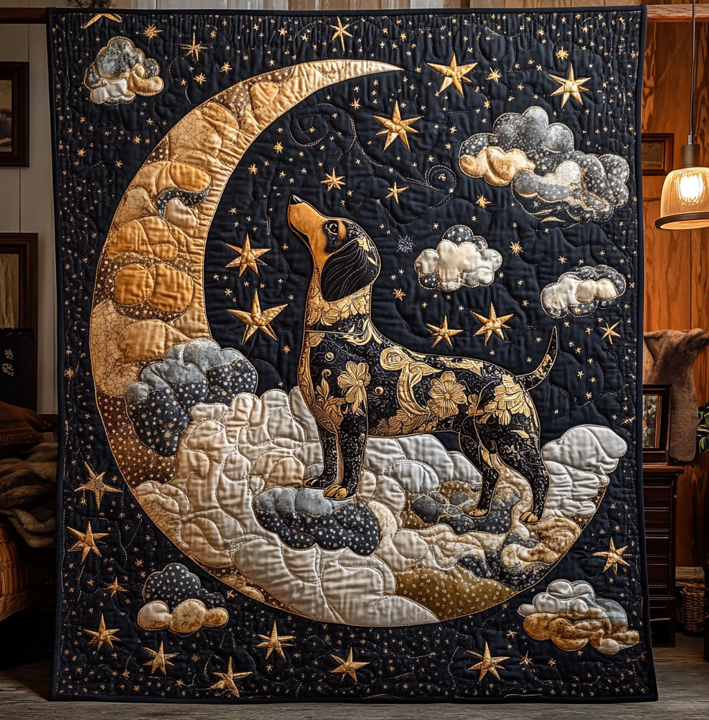 Celestial Dachshund DAI090125172 Quilt Blanket