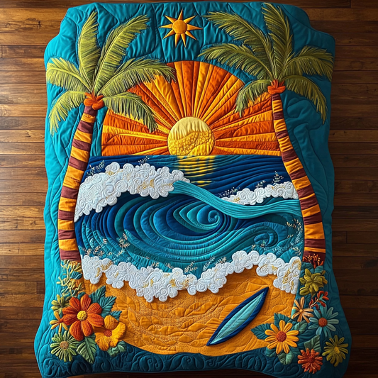 Sunset Beach DAI090125136 Quilt Blanket