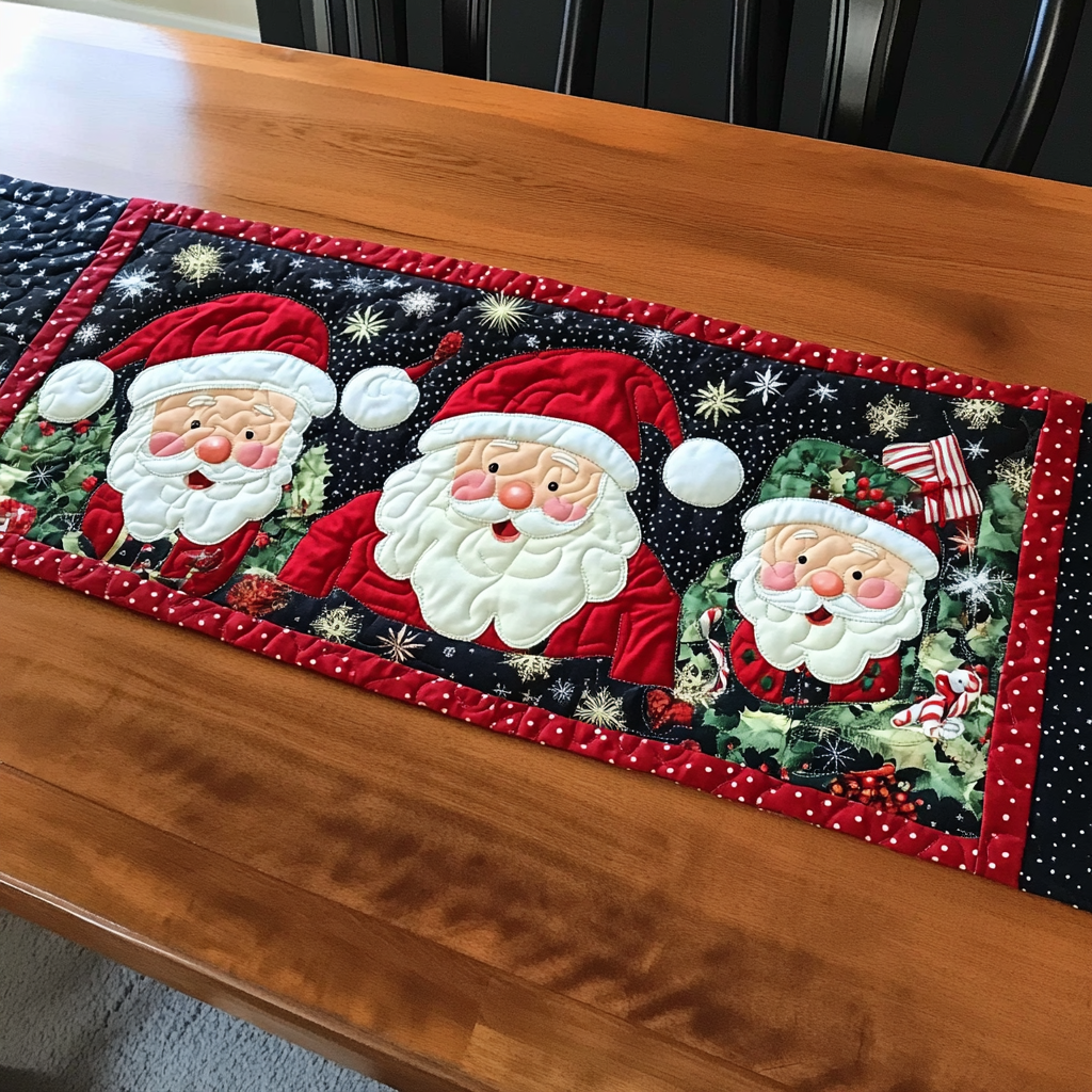 Christmas Santa TAI040924342 Quilted Table Runner