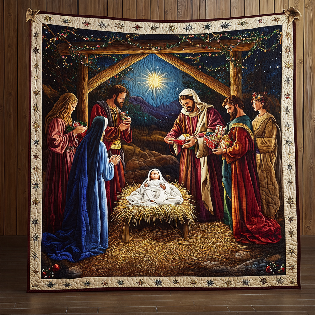 Nativity Scene TAI041024398 Quilt Blanket