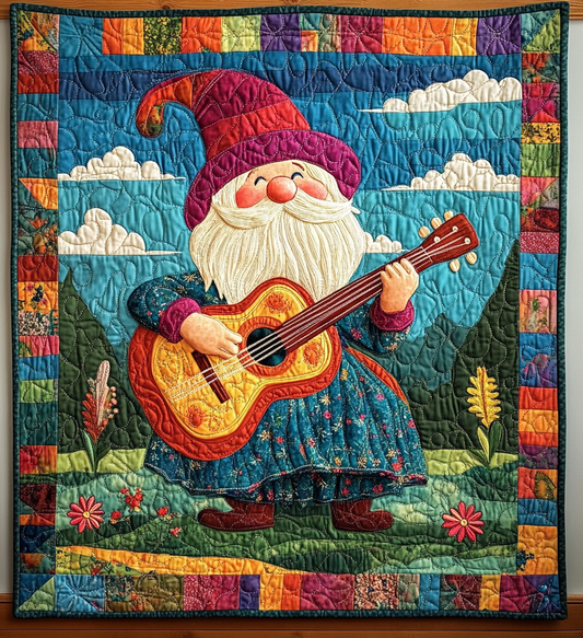 Gnome Guitarist DAI241224339 Quilt Blanket