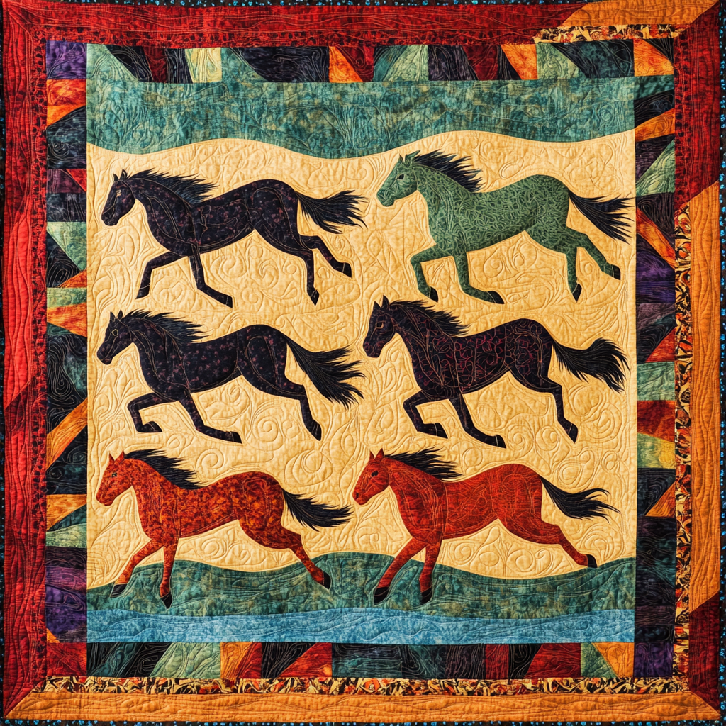 Horse DAI080824023 Quilt Blanket