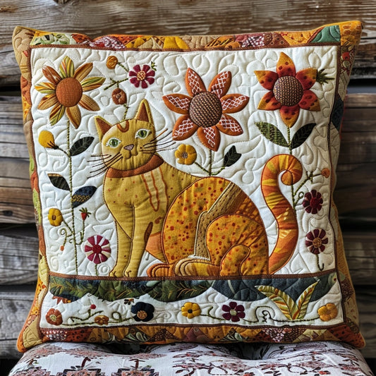 Cat TAI240424159 Quilted Pillow Case