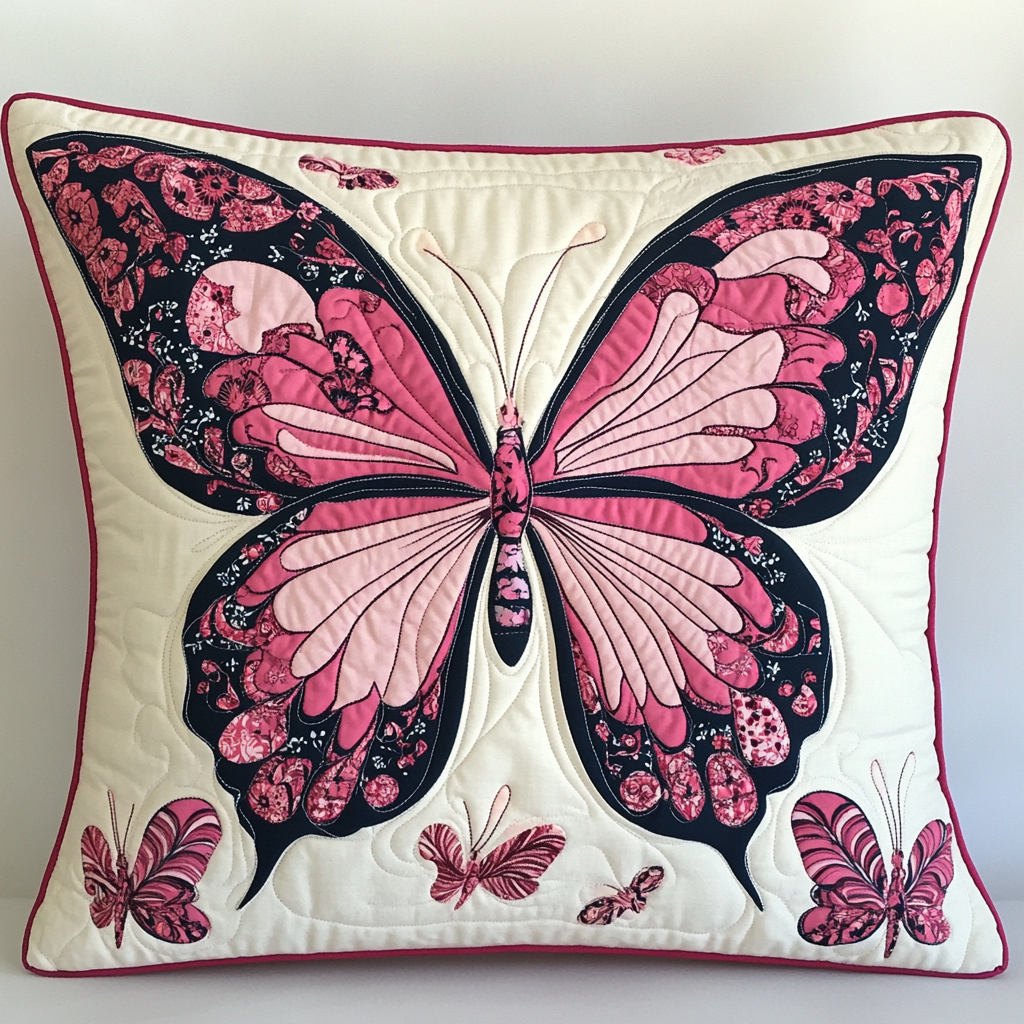 Butterfly TAI130824150 Quilted Pillow Case