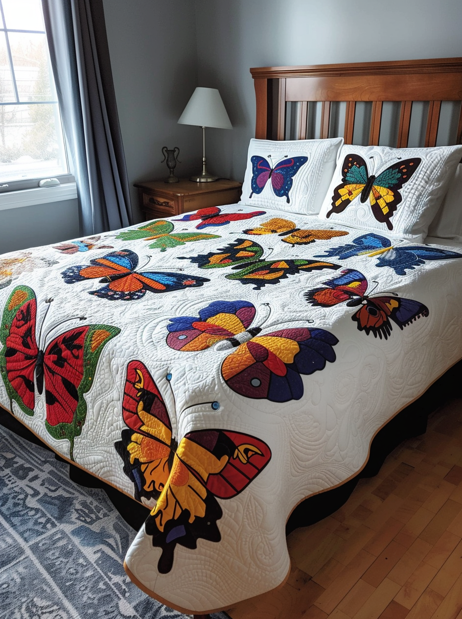 Butterfly TAI040624101 Quilt Bedding Set