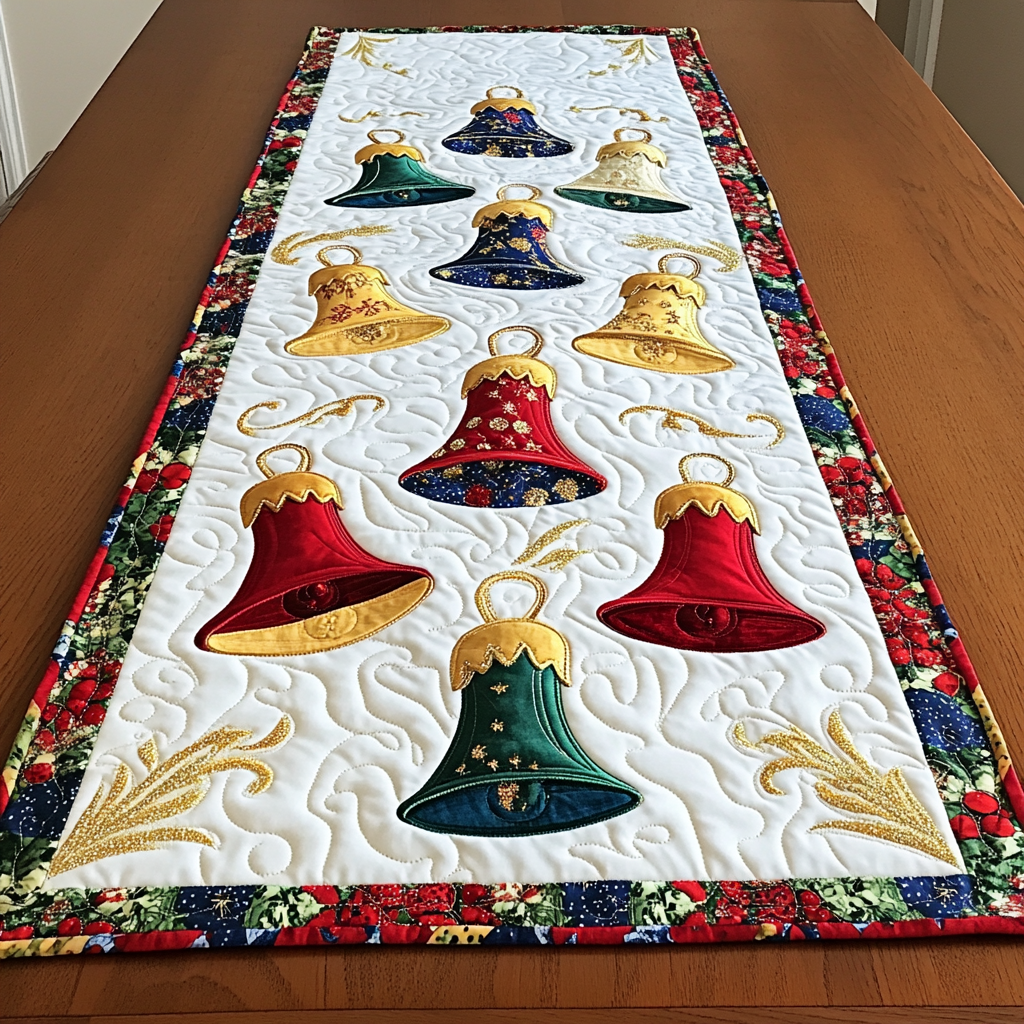 Christmas Bell DAI141124565 Quilted Table Runner