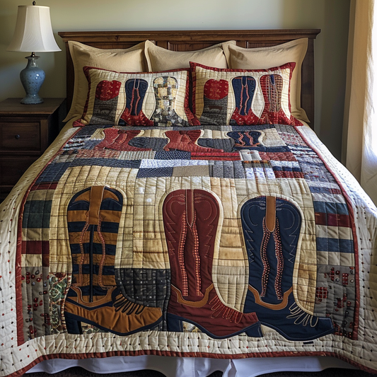 Cowboy Boot TAI251124100 Quilt Bedding Set