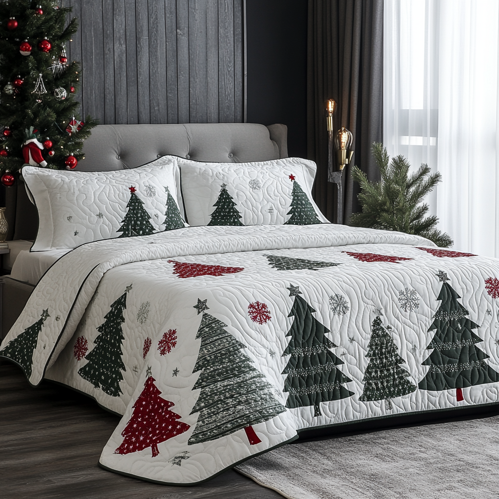 Christmas Tree TAI040924293 Quilt Bedding Set