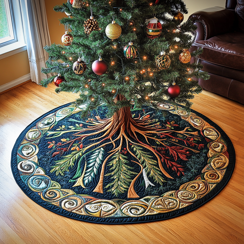 Tree Of Life TAI101224655 Quilted Tree Skirt