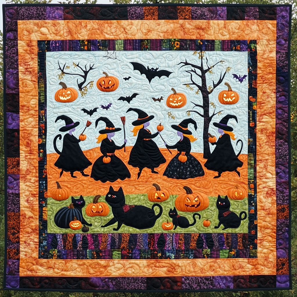 Halloween Witches TAI040924282 Quilt Blanket