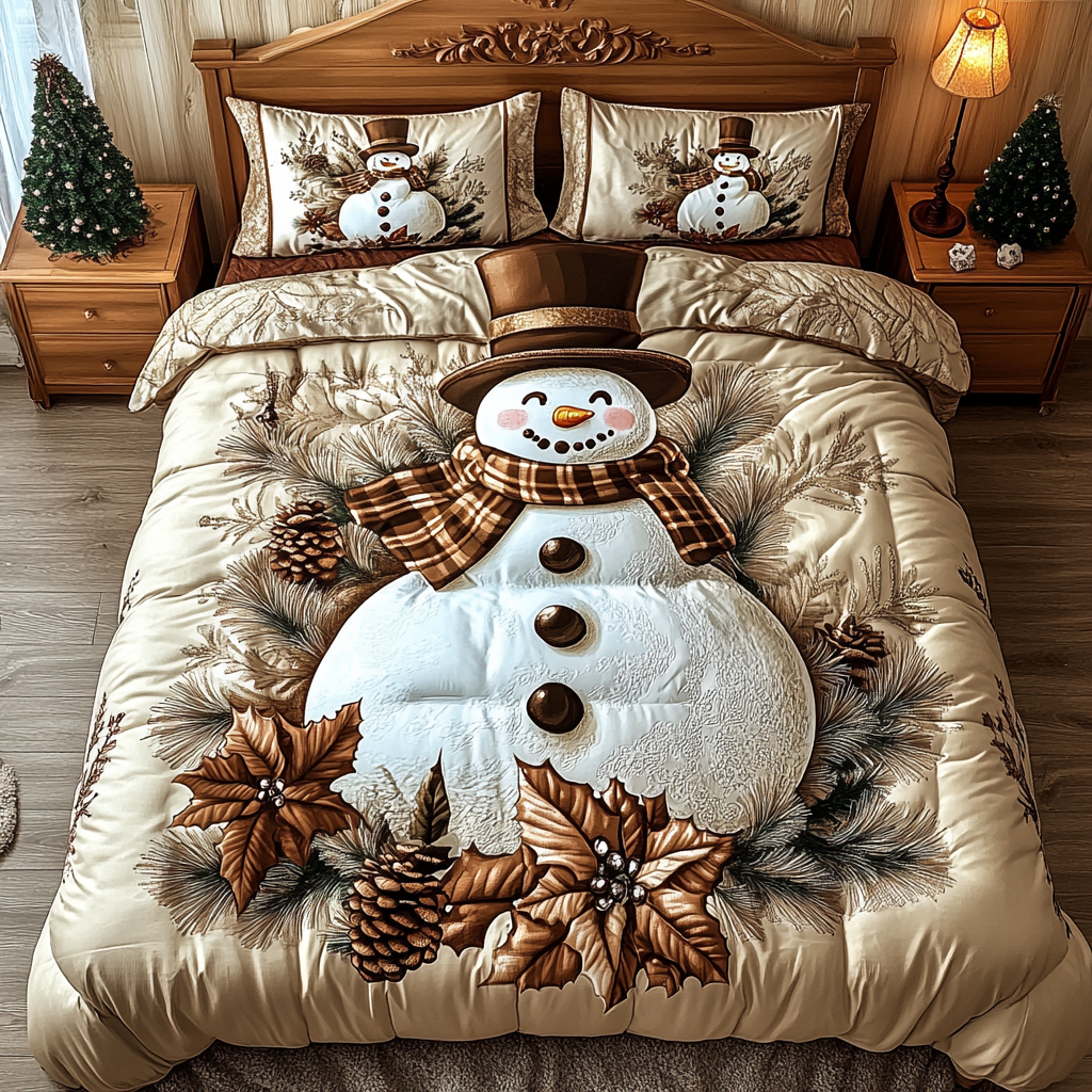 Christmas Snowman TAI201124228 Quilt Bedding Set