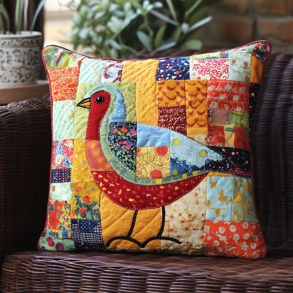 Bird TAI130824216 Quilted Pillow Case