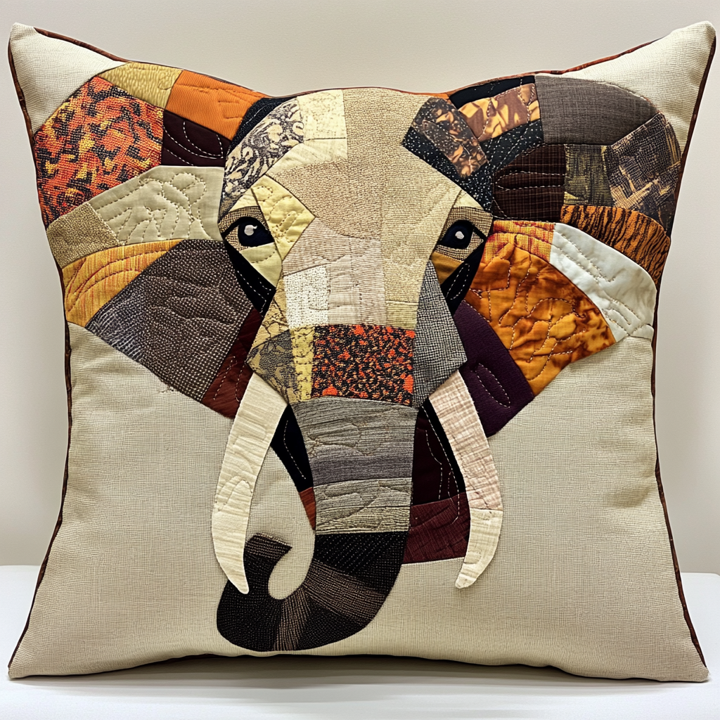 Elephant TAI181024410 Quilted Pillow Case