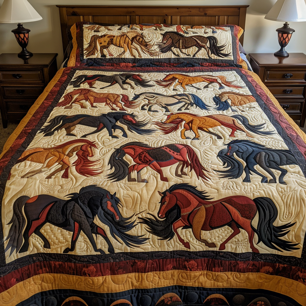 Horse TAI040624057 Quilt Bedding Set