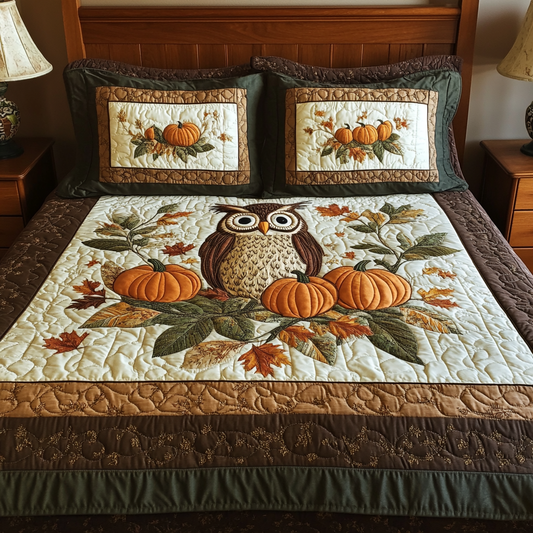 Pumpkin Owl DAI090125250 Quilt Blanket