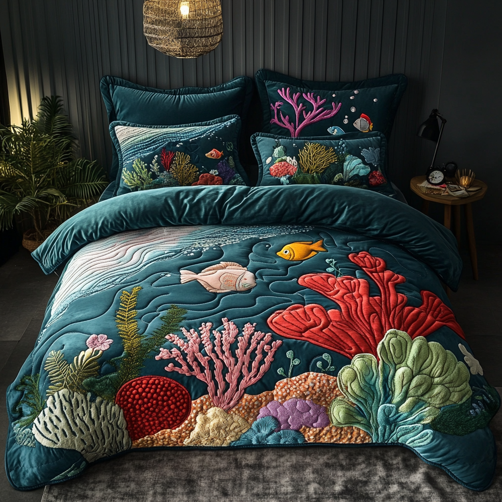 Coral Reef DAI150125259 Quilt Bedding Set