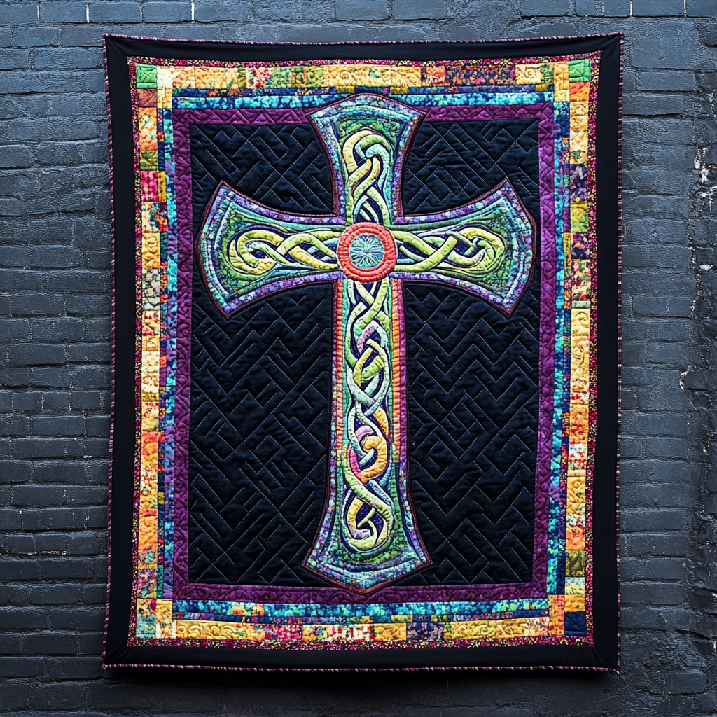 Celtic Christian Cross DAI231124059 Quilt Blanket