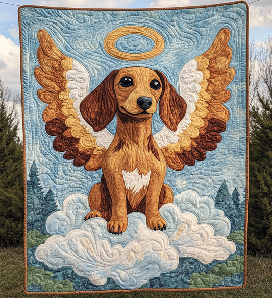 Dachshund Angel DAI090125175 Quilt Blanket