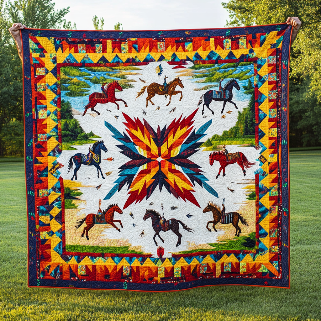 Native Horse TAI041024435 Quilt Blanket