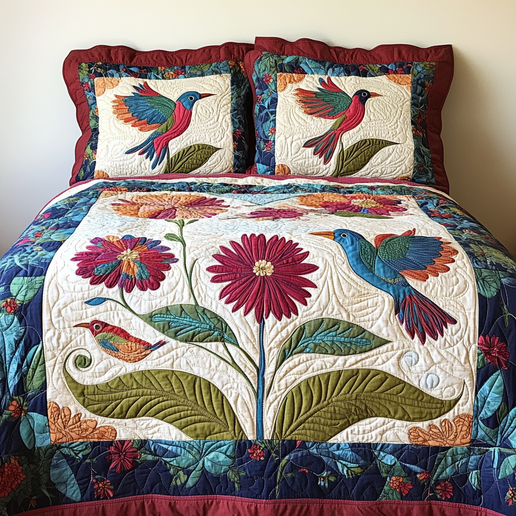 Bird DAI280824009 Quilt Bedding Set