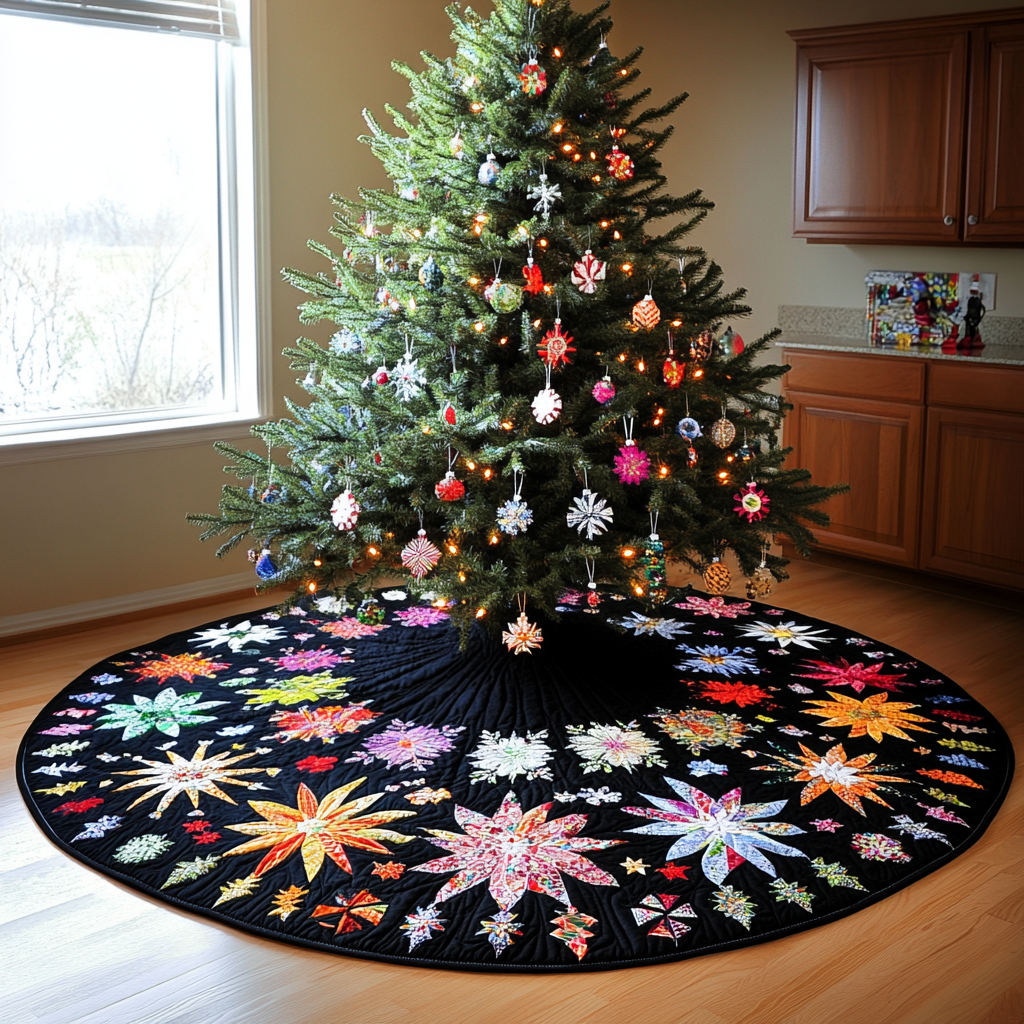 Christmas Snowflake TAI021024173 Quilted Tree Skirt