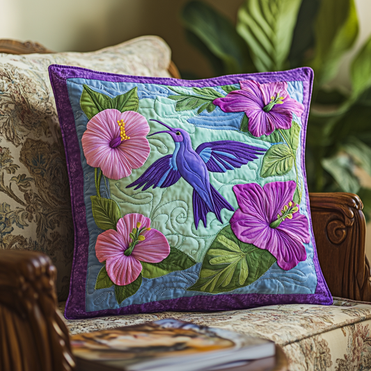 Hummingbird DAI110225262 Quilted Pillow Case