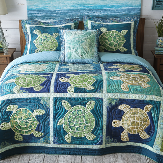 Sea Turtle TAI111124172 Quilt Bedding Set