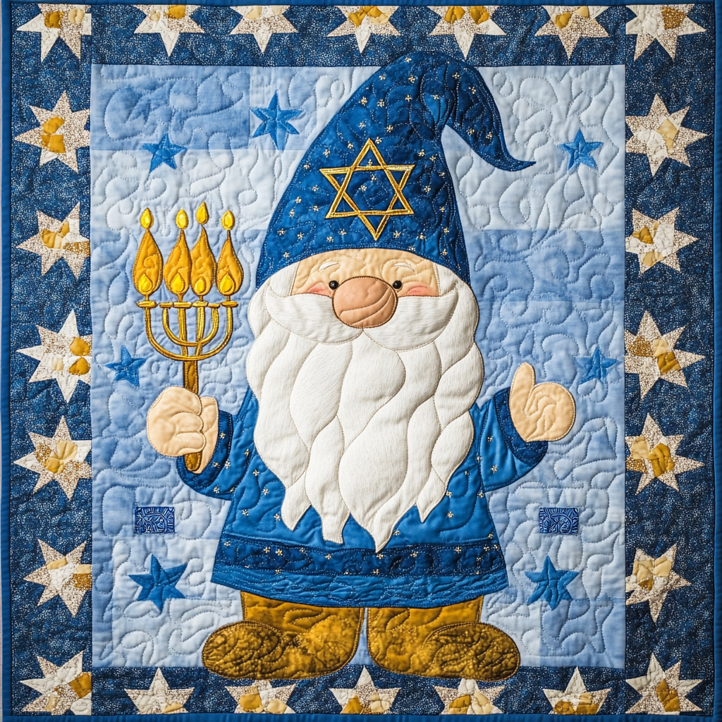 Hanukkah Gnome DAI301224104 Quilt Blanket