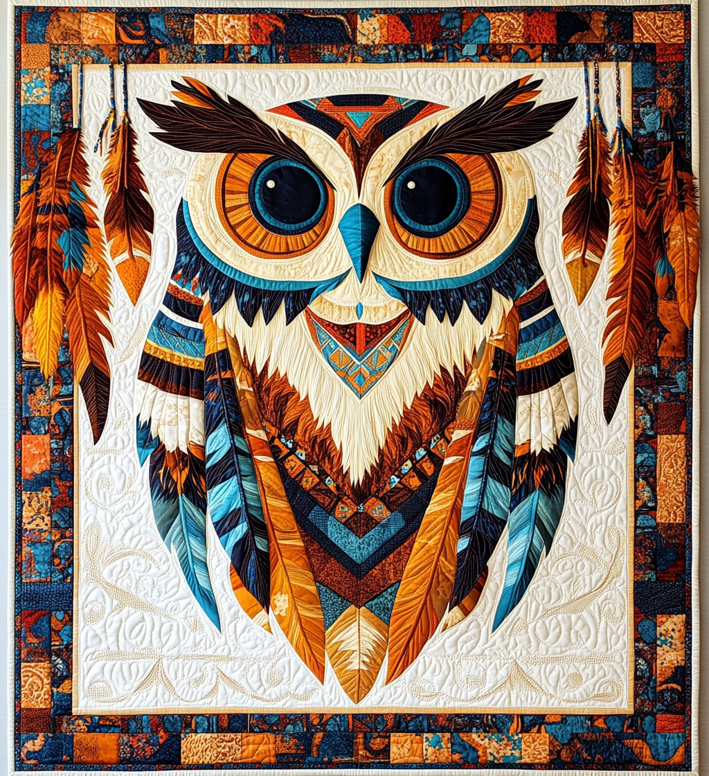 Native American Owl DAI171224061 Quilt Blanket