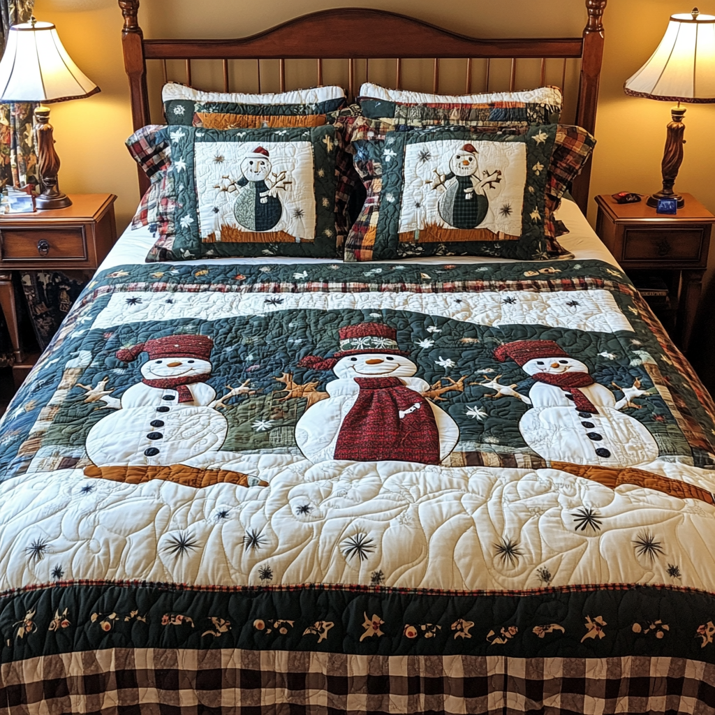 Snowman DAI190824240 Quilt Bedding Set