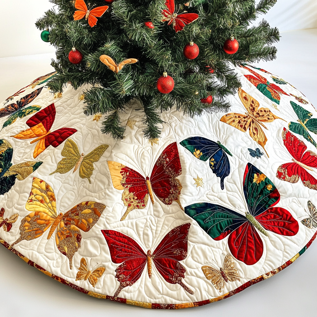 Butterfly DAI221024300 Quilted Tree Skirt