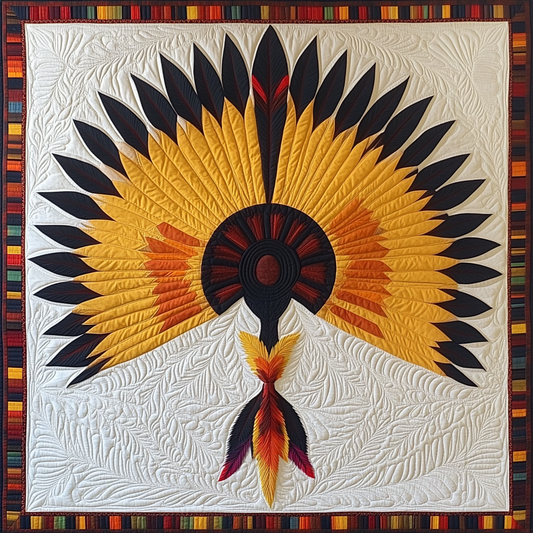 Native American Feather Fan DAI101224072 Quilt Blanket