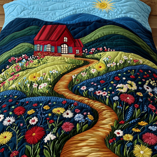 Flower Farm House DAI090125238 Quilt Blanket