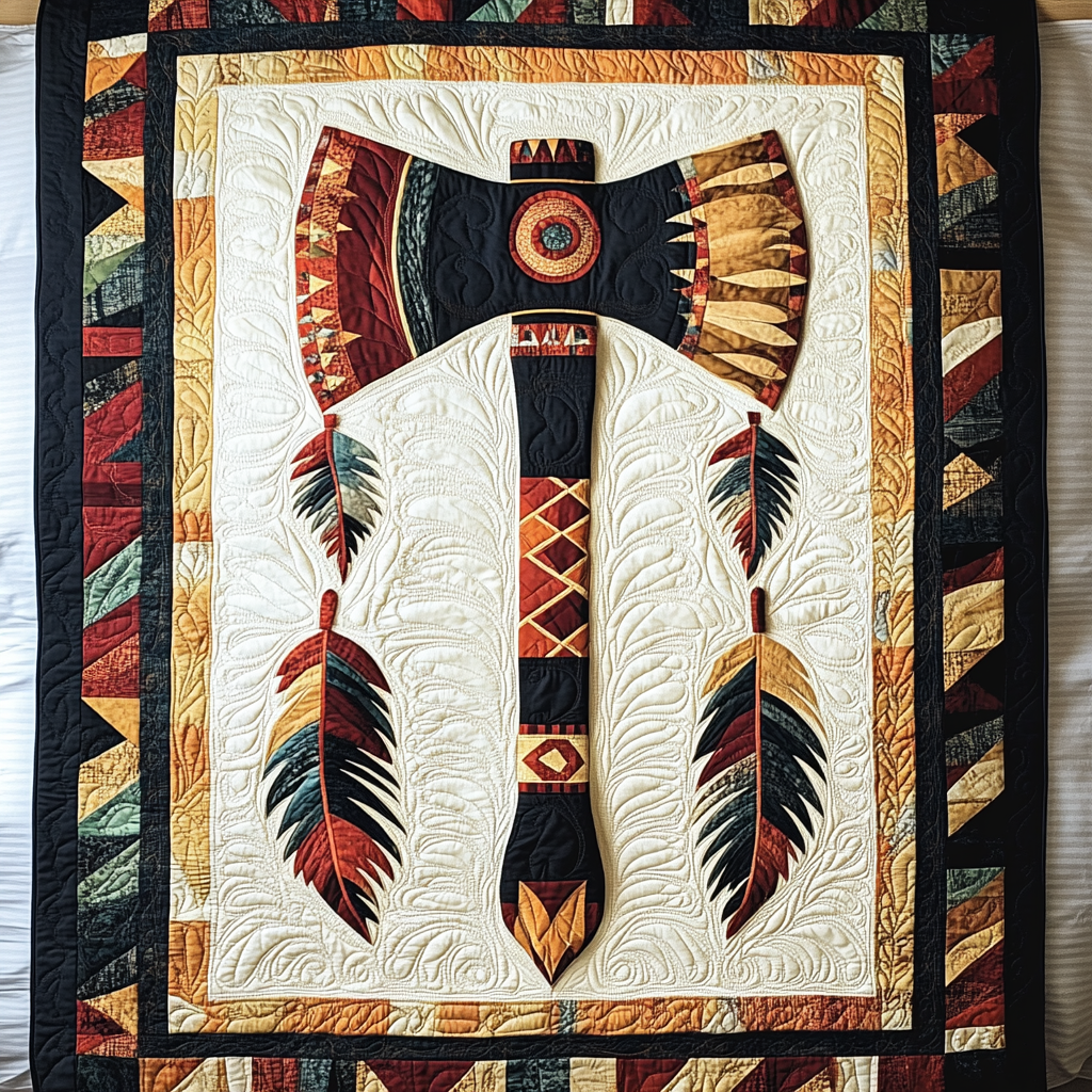 Native American Axe DAI171224021 Quilt Blanket