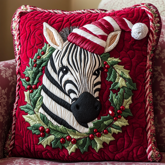 Christmas Zebra DAI231124115 Quilted Pillow Case